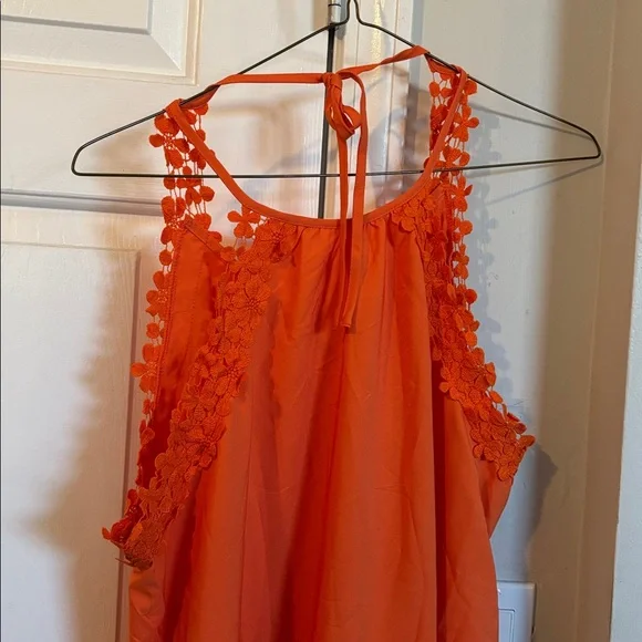 Orange Sleeveless Dress - Picture 4 of 4